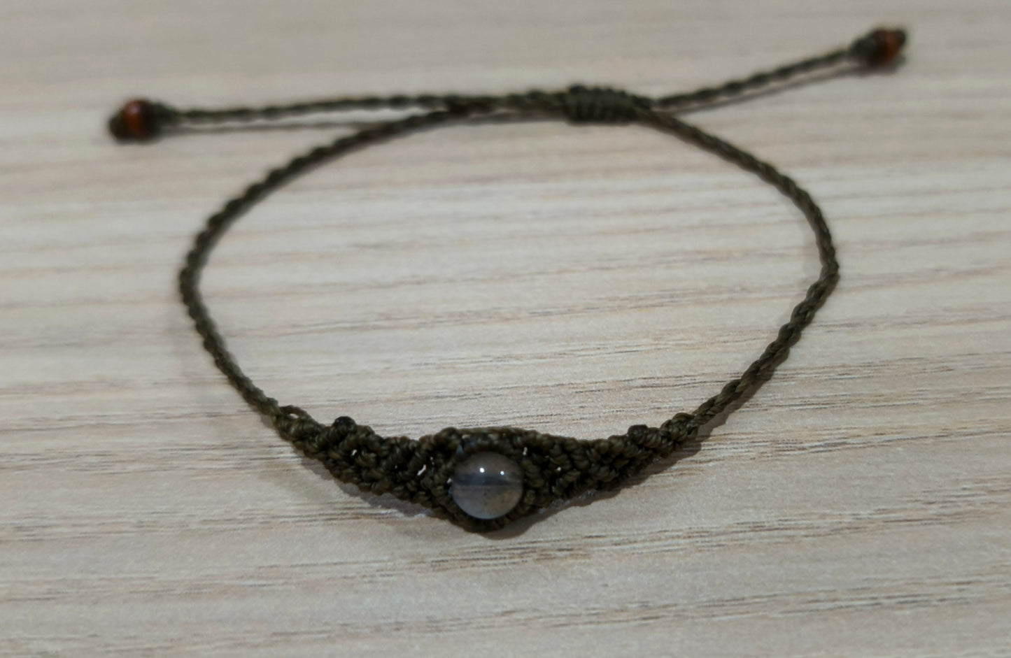 Enchanted & Handcrafted Natural Moonstone Crystal Macrame Bracelet
