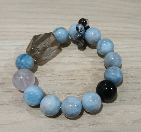 Enchanted & Handcrafted Natural Aquamarine Crystal Bracelet